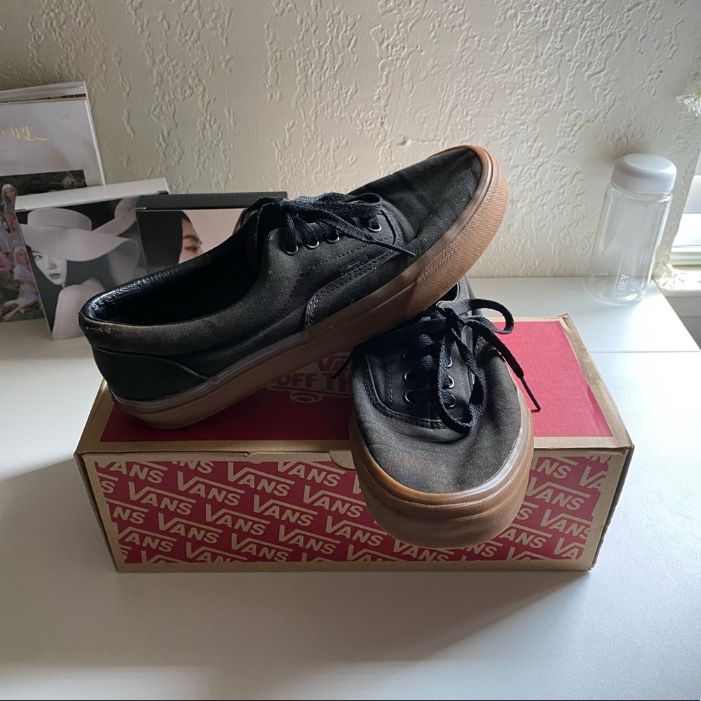 Vans Black Authentic Shoes With Gum Bottom